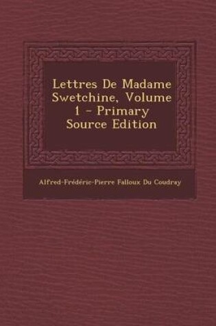 Cover of Lettres de Madame Swetchine, Volume 1