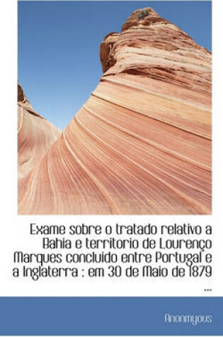 Cover of Exame Sobre O Tratado Relativo a Bahia E Territorio de Louren O Marques Concluido Entre Portugal E a