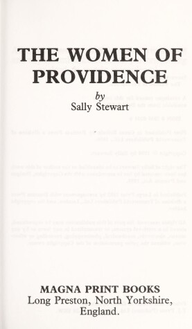 Book cover for The Women of Providence