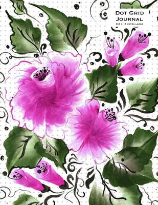 Book cover for Dot Grid Journal 8.5 X 11 Extra Large - Magenta Floral