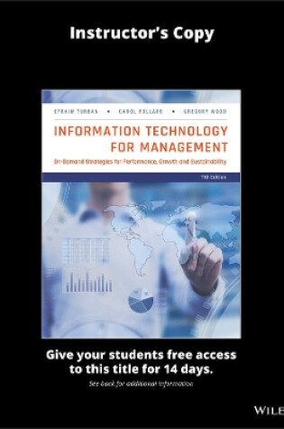 Cover of Information Technology for Management: On-Demand Strategies for Performance, Growth and Sustainability, 11th Edition Evaluation Copy