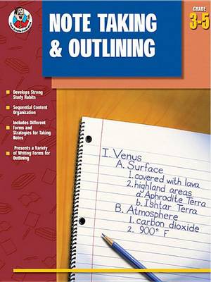 Book cover for Note Taking & Outlining, Grades 3 - 5