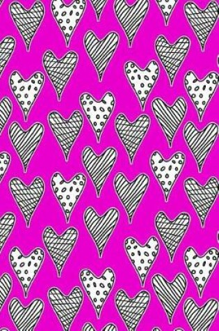 Cover of Journal Notebook Abstract Hearts Pattern 4