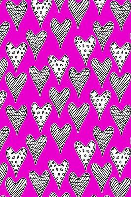 Cover of Journal Notebook Abstract Hearts Pattern 4