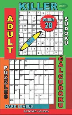 Book cover for Adult sudoku jigsaw Killer. Calcudoku puzzles. Hard levels.