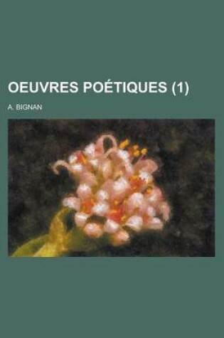 Cover of Oeuvres Poetiques (1)