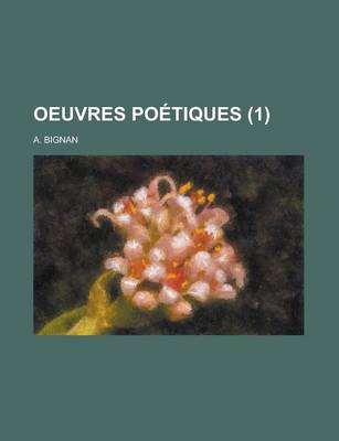 Book cover for Oeuvres Poetiques (1)