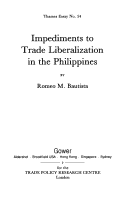 Cover of Impediments to Trade Liberalization in the Philippines