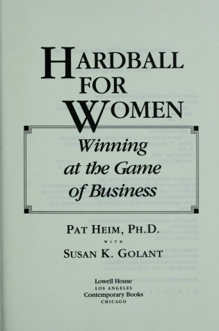 Cover of Hardball for Women