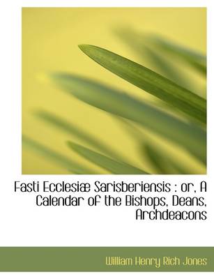 Book cover for Fasti Ecclesi Sarisberiensis