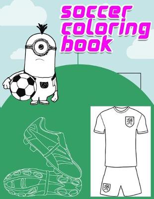 Book cover for soccer coloring book