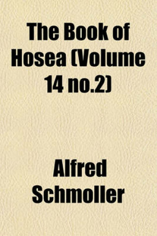 Cover of The Book of Hosea (Volume 14 No.2)