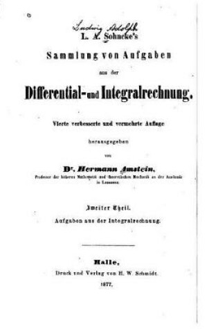 Cover of L. A. Sohncke's Sammlung von Aufgaben aus der Differential- Und