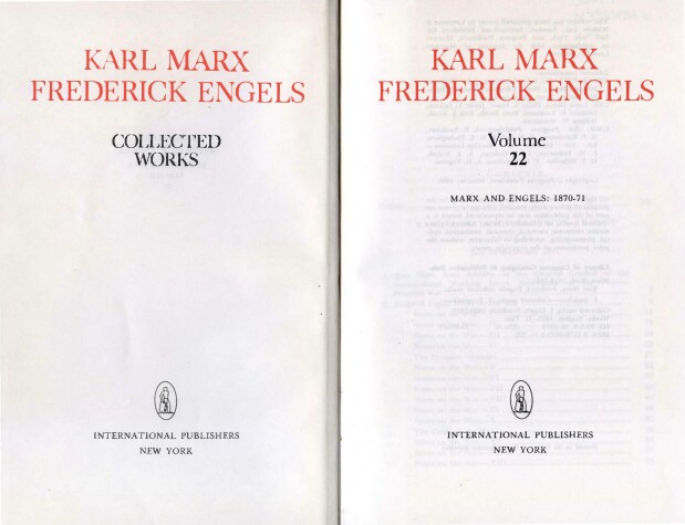 Book cover for Collected Works of Karl Marx & Frederick Engels - General Works Volume 22
