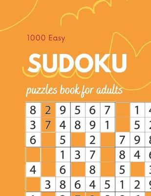 Book cover for 1000 Easy Sudoku puzzles book for adults