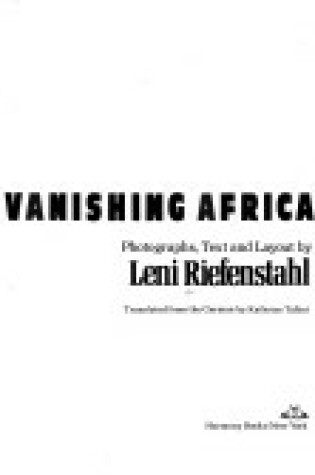 Cover of Vanishing Africa