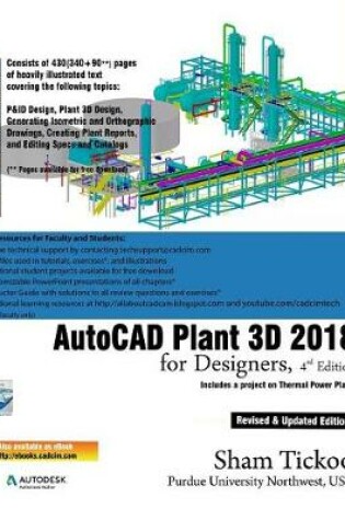 Cover of AutoCAD Plant 3D 2018 for Designers