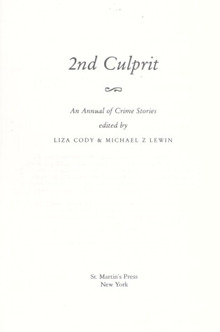 Cover of 2nd Culprit