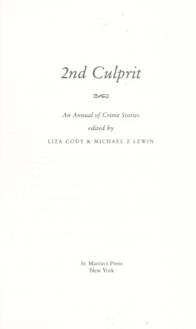 Book cover for 2nd Culprit