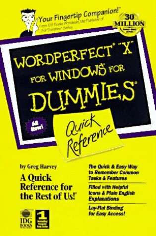 Cover of WordPerfect 7 for Windows for Dummies Quick Reference