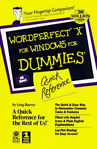 Book cover for WordPerfect 7 for Windows for Dummies Quick Reference