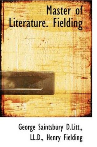 Cover of Master of Literature. Fielding