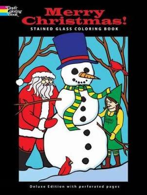 Book cover for Merry Christmas! Stained Glass Coloring Book