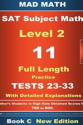 Cover of 2018 SAT Subject Math Level 2 Book C Tests 23-33