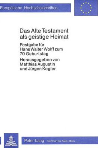 Cover of Das Alte Testament ALS Geistige Heimat