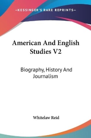 Cover of American And English Studies V2