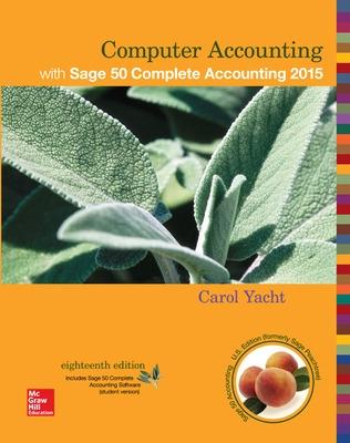 Book cover for Computer Accounting with Sage 50 Complete Accounting 2015