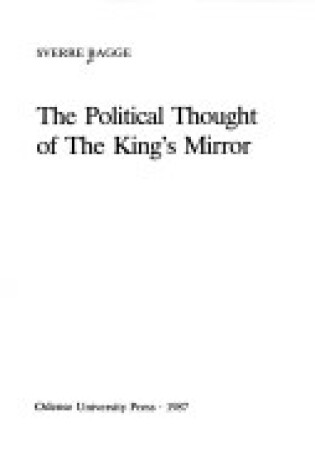 Cover of The Political Thought of the King's Mirror