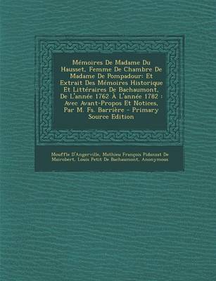 Book cover for Memoires de Madame Du Hausset, Femme de Chambre de Madame de Pompadour