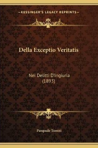 Cover of Della Exceptio Veritatis