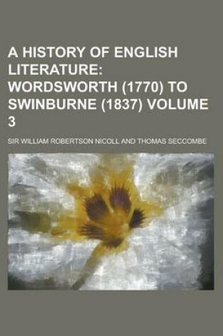 Cover of A History of English Literature Volume 3