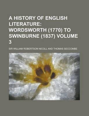 Book cover for A History of English Literature Volume 3