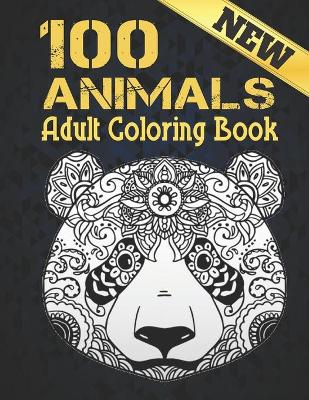 Book cover for Animals Adult Coloring Book New