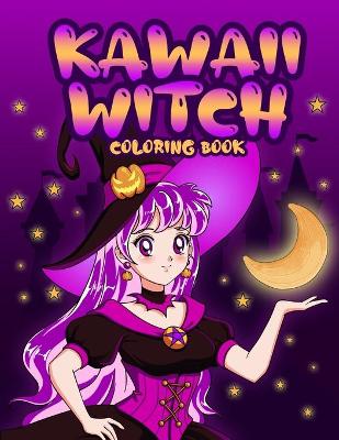 Book cover for Kawaii Witch Coloring Book