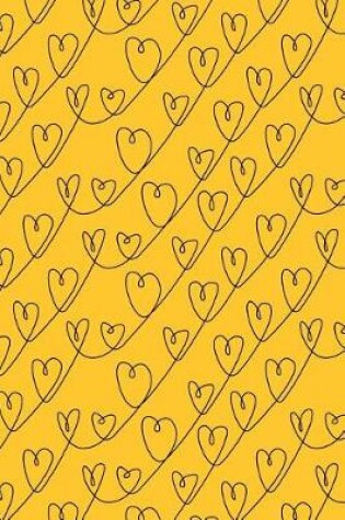 Cover of Bullet Journal Notebook Scribbly Hearts Pattern 6