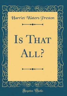 Book cover for Is That All? (Classic Reprint)
