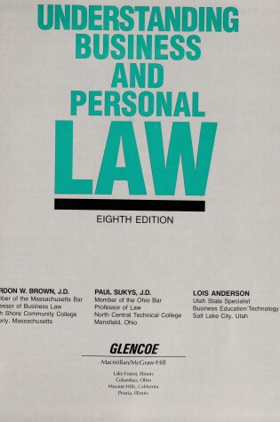 Cover of Understanding Business and Personal Law