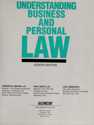 Book cover for Understanding Business and Personal Law