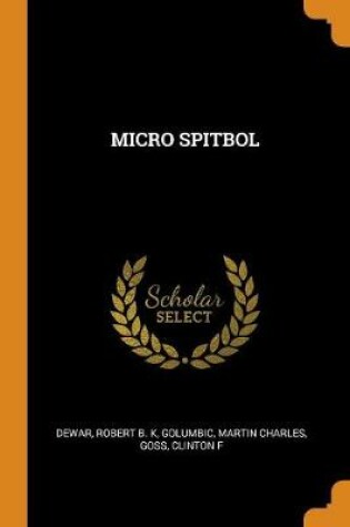 Cover of Micro Spitbol