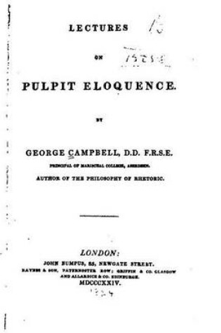 Cover of Lectures on Pulpit Eloquence