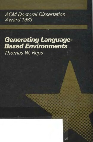 Cover of Generating Language-based Environments