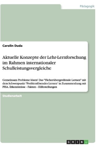 Cover of Aktuelle Konzepte der Lehr-Lernforschung im Rahmen internationaler Schulleistungsvergleiche