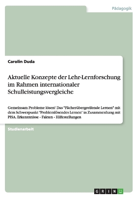 Book cover for Aktuelle Konzepte der Lehr-Lernforschung im Rahmen internationaler Schulleistungsvergleiche