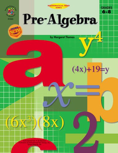 Cover of Pre-Algebra, Grades 6-8