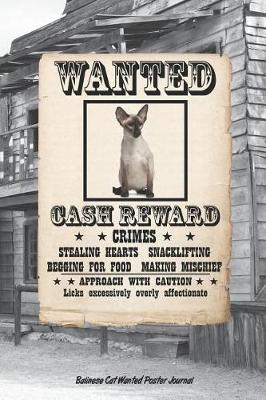 Book cover for Balinese Cat Wanted Poster Journal