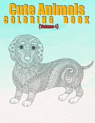 Book cover for Cute Animals coloring book